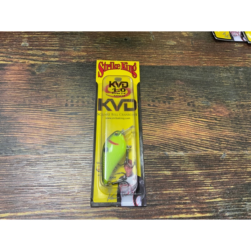 Strike King Square Bill KVD 1.0 Black Back Chartreuse