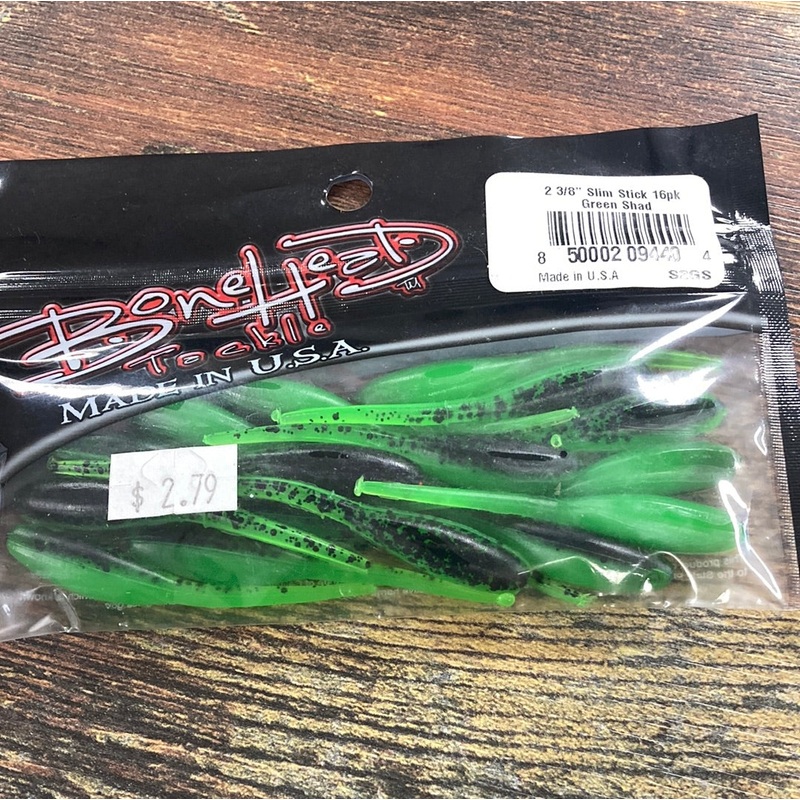 Bone Head Slim Stick 2-3/8" Green Shad