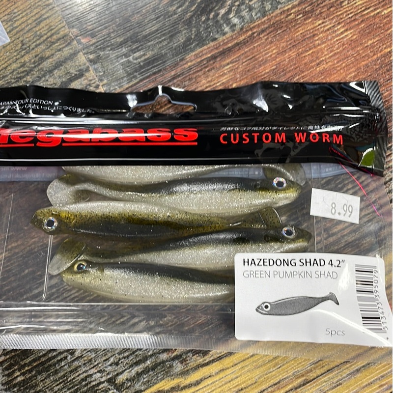Megabass Hazedong 4.2 Green Pumpkin Shad