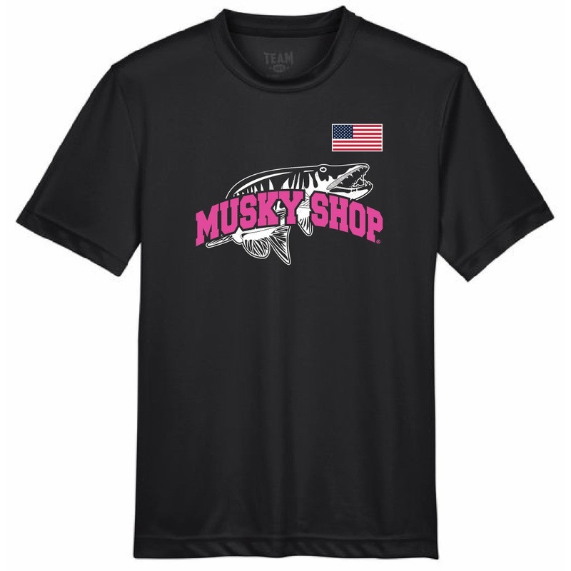 Musky Shop Youth T-Shirt Team 365 Performance Black Pink
