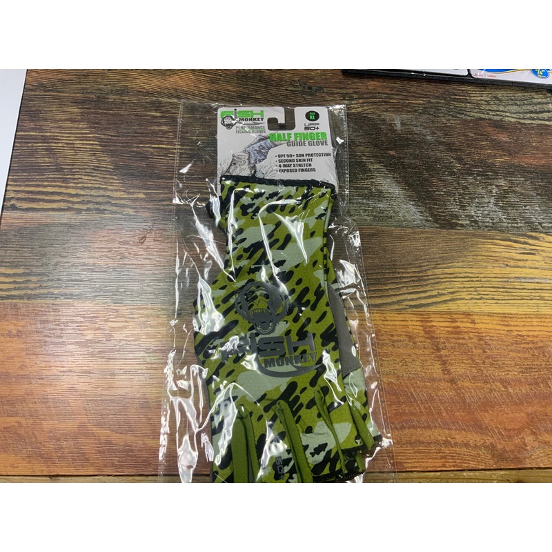 Fish Monkey Half Finger Gloves - Camo