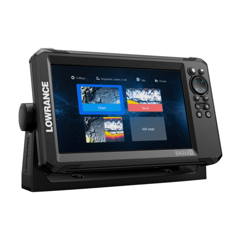 Lowrance Eagle-9 HDI ROW: 9" IPS screen, 50/200 kHz HDI CHIRP transducer, Worldwide base map chart
