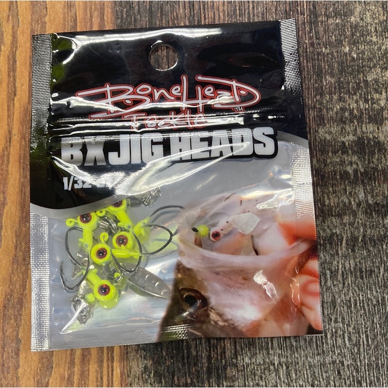 Bone Head BX Jig Heads 1/32 oz. Chartreuse