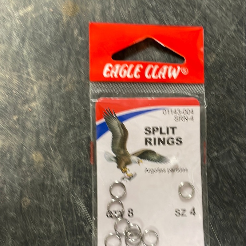 Eagle Claw Split Rings Sz 4