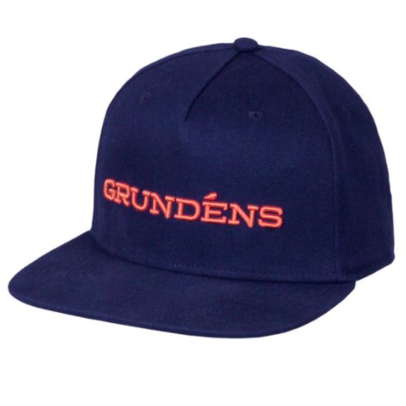 Grundens Logo Flat Brim Navy