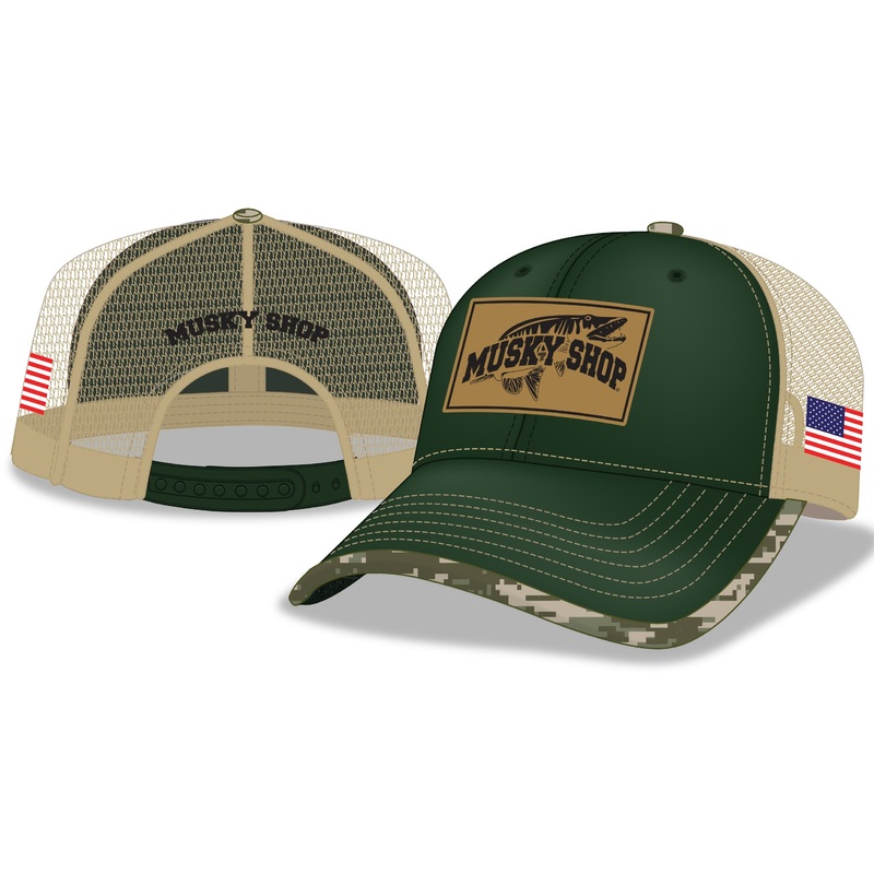 Musky Shop Olive Tan Patch Mesh Cap