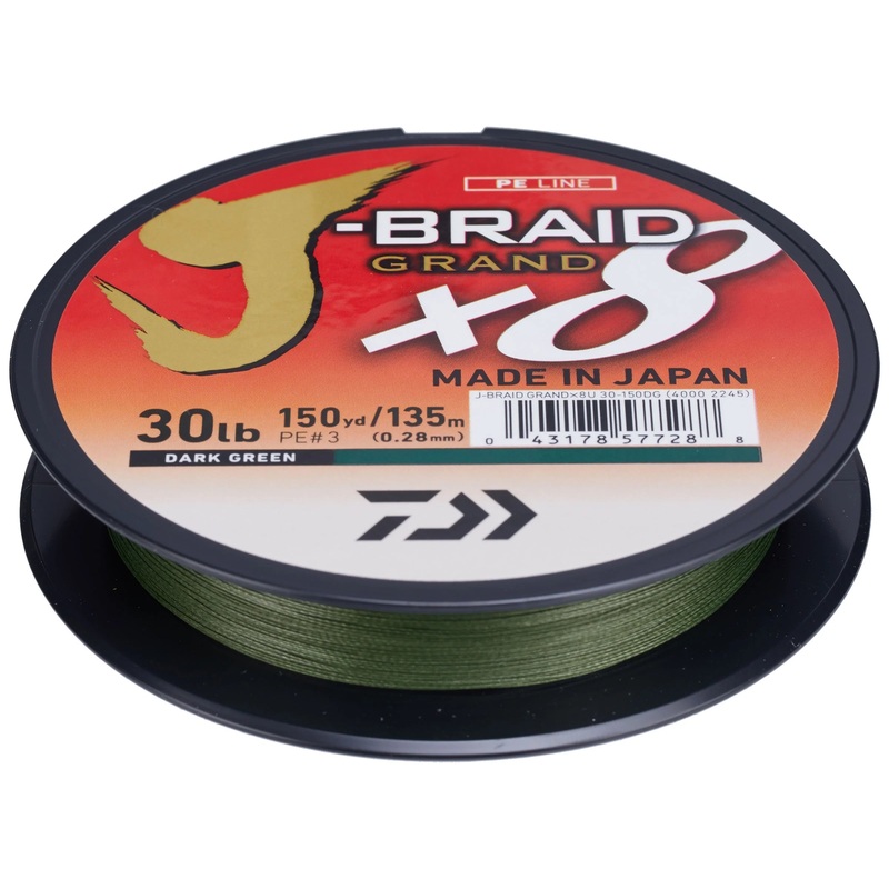 DAIWA J-BRAID GRAND X8 DARK GREEN (FREE SCISSORS)