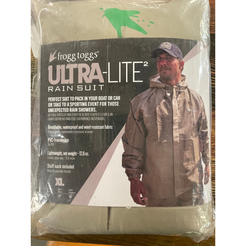 Frogg Toggs UL Rain Suit - XL - Tan
