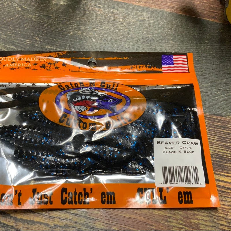 Catch-N-Cull Beaver Craw 4.25 Black N Blue