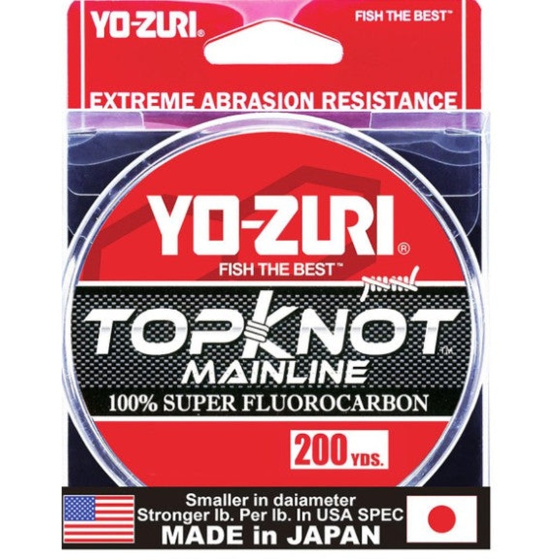 Yo-Zuri Topknot Mainline Fluorocarbon Line (200 yd) Natural Clear