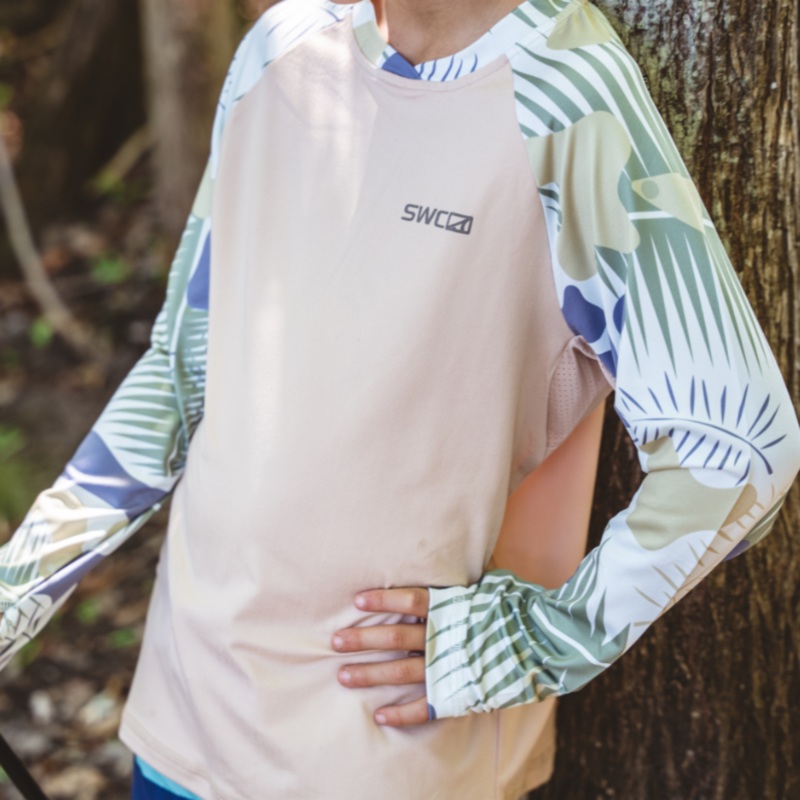 Skinny Water Culture Clearwater Raglan L/S- Desert Sand/ Wadi Print