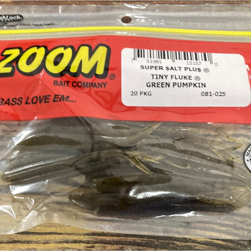 Zoom Tiny Fluke - Green Pumpkin