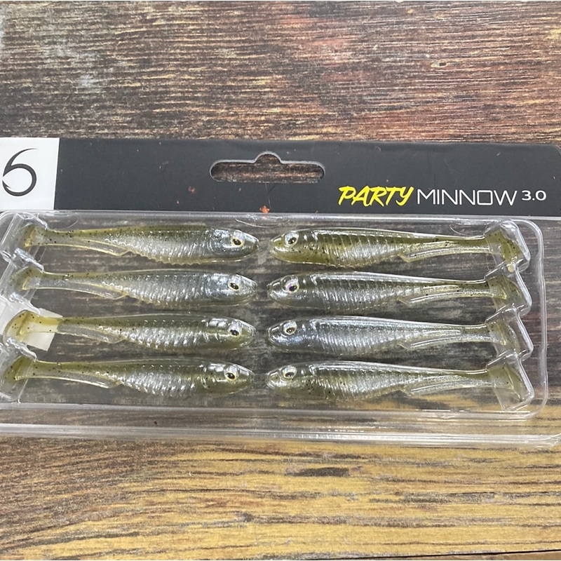 6th Sense Party Minnow 3.0 Green Pumpkin Shad
