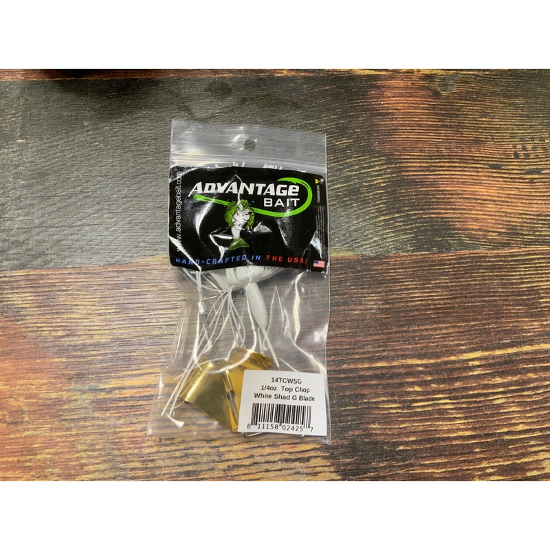 Advantage Top Chop Buzz Bait 1/4 oz. Gold White