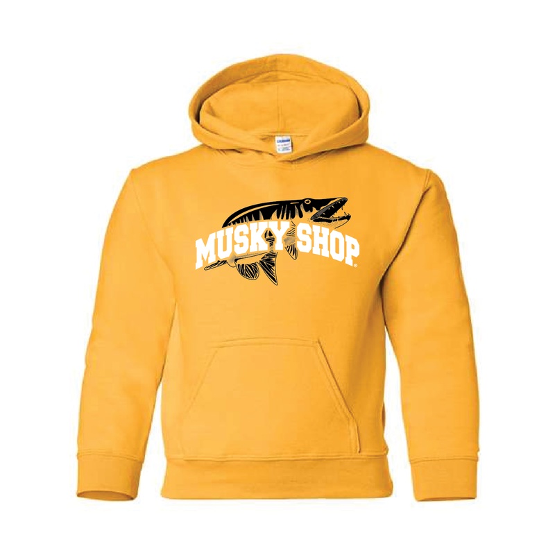 Musky Shop Youth Hoodie Gold Gildan