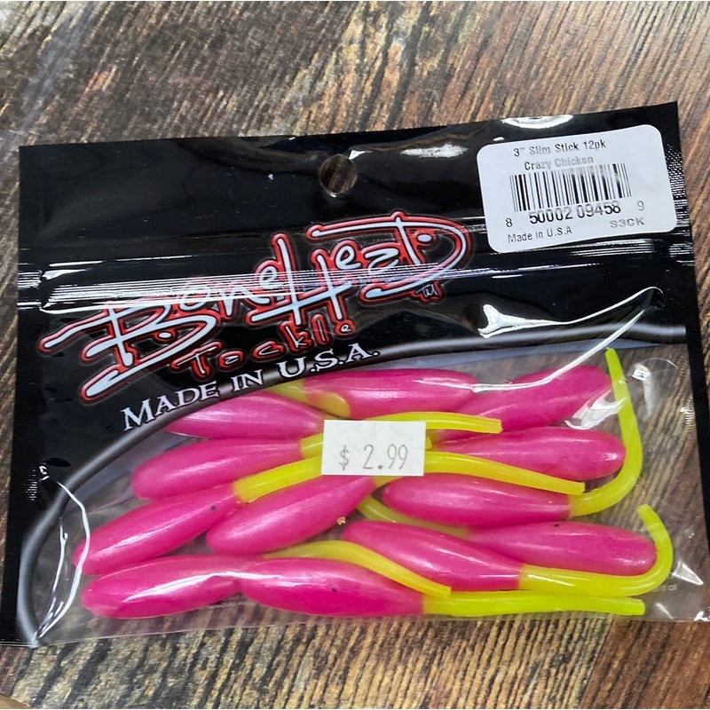 Bone Head Slim Stick 3" Crazy Chicken