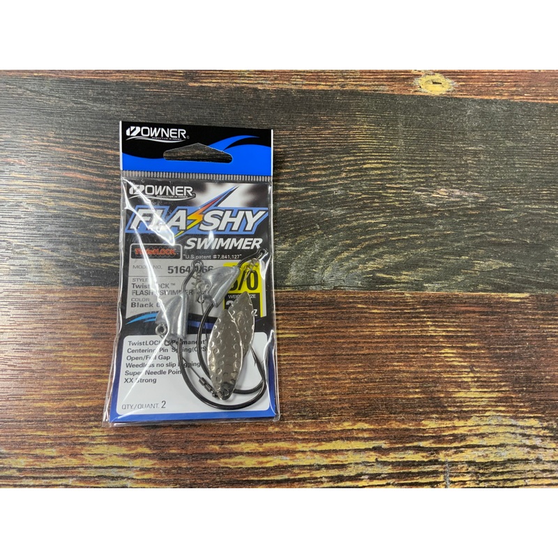 Owner Flashy Swimmer 3/8 oz. 6/0 Black Chrome