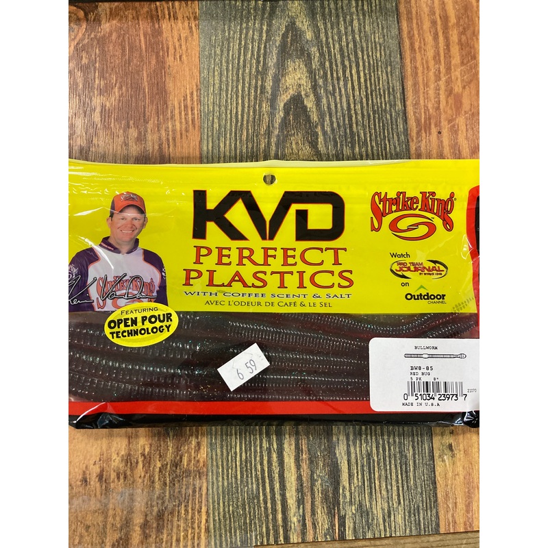 Strike King KVD Bullworm 8 Red Bug