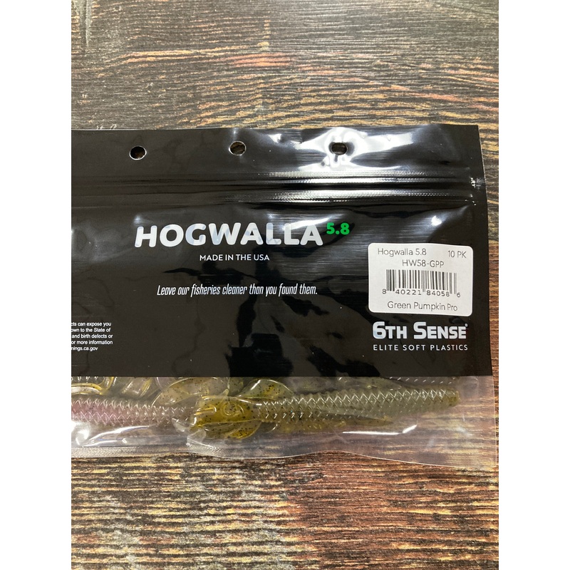 6th Sense Hogwalla 5.8" Green Pumpkin Pro