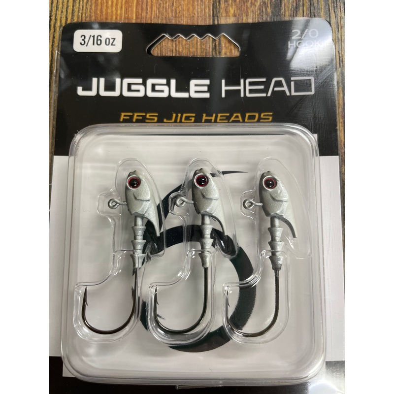 6th Sense Juggle Head FFS Jig Heads 3/16 oz. 2/0 Smoke 6