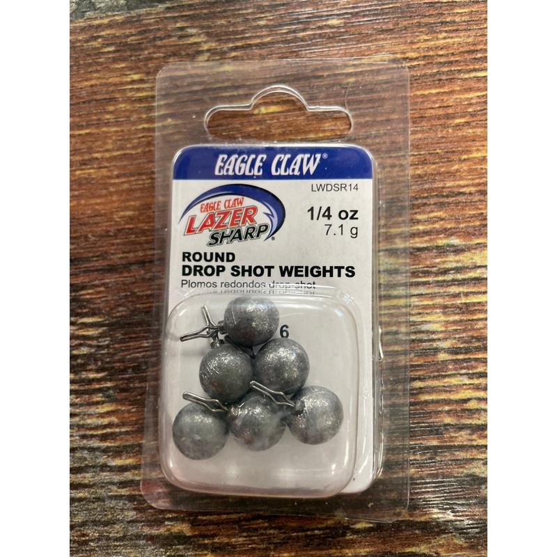 Eagle Claw Drop Shot Weights 1/4 oz. Lead