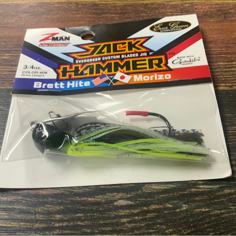 Z Man Jack Hammer Chatterbait 3/4 oz. BHite Delight