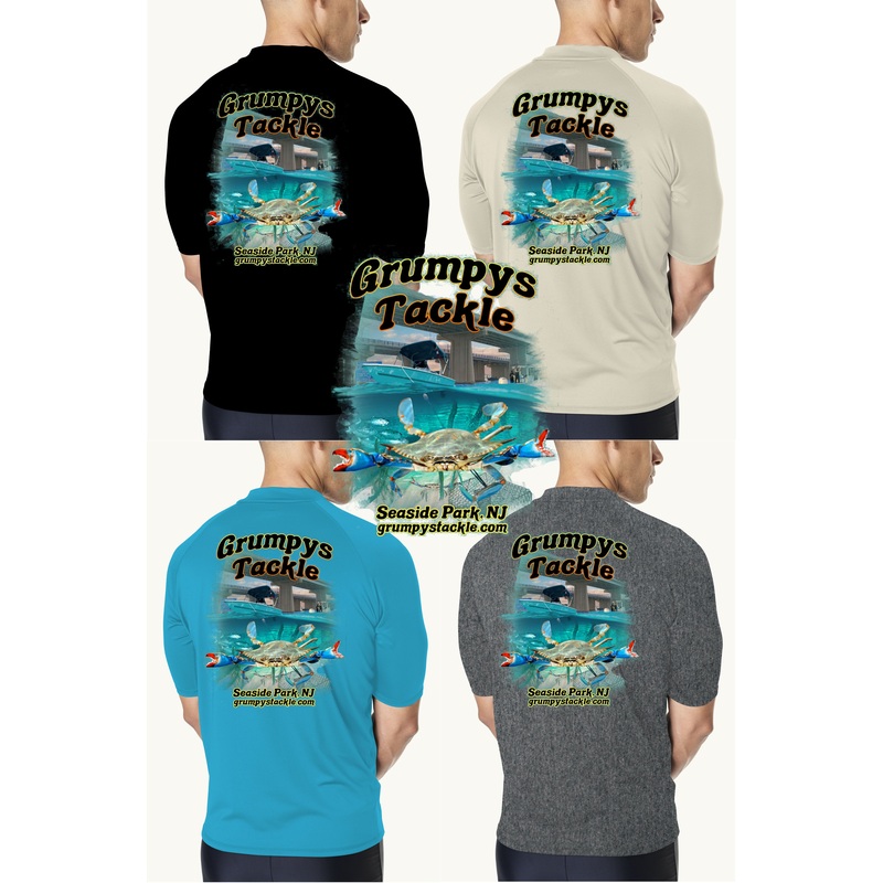 Grumpys Tackle Blueclaw Crab Short Sleeve T-Shirt
