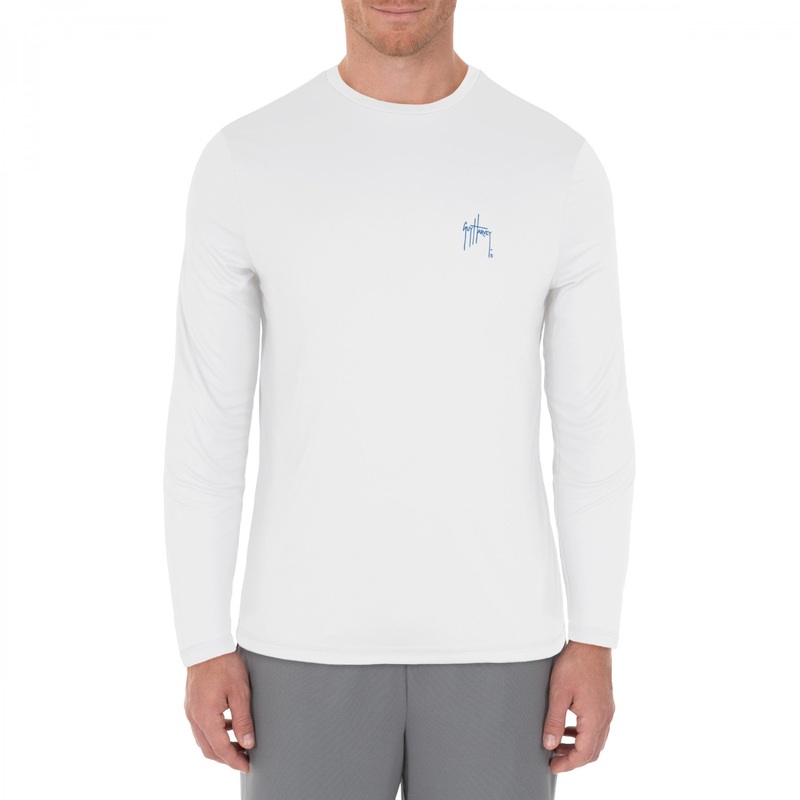 Guy Harvey Men's Solid Core Sun Tshirt Bright White