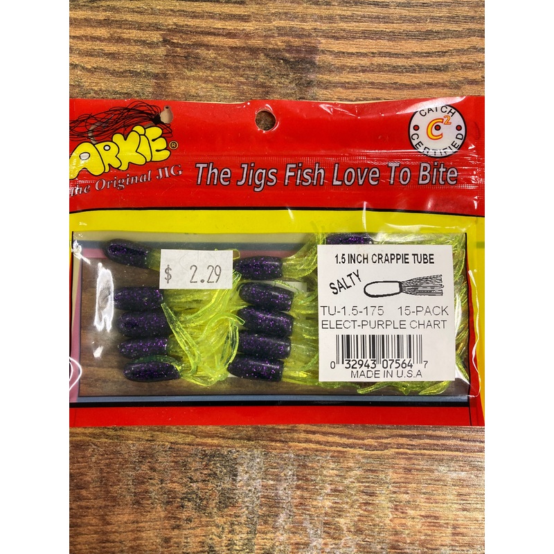 Arkie Crappie Tube 1.5 Electric Purple Charteuse