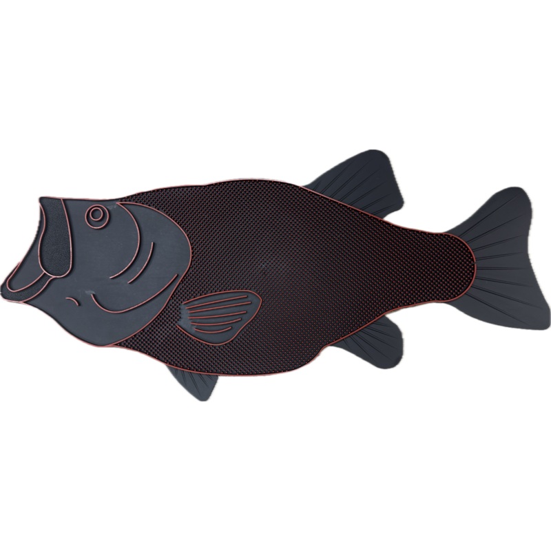 Red Largemouth Bass Floor Door Mat for Boat or Home