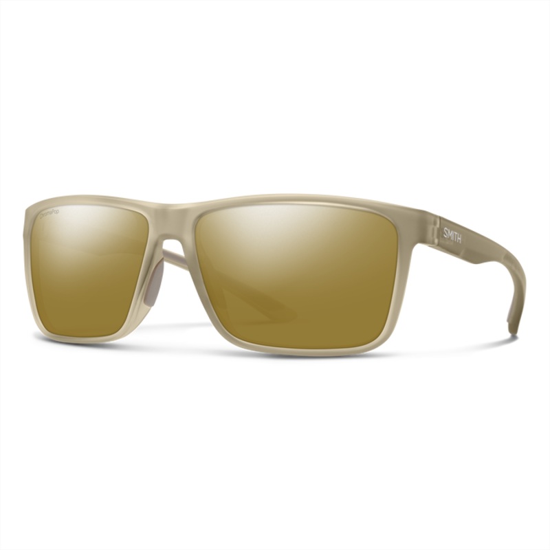 Smith Riptide Sunglasses - Matte Summit Crystal + ChromaPop Glass Polarized Bronze Mirror Lens