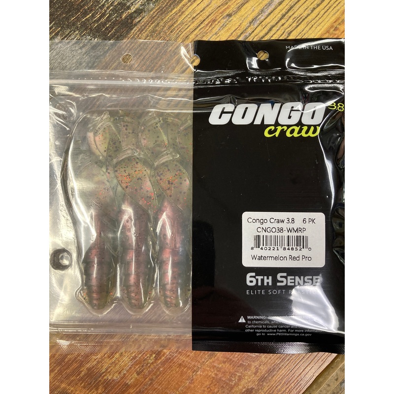 6th Sense Congo Craw 3.8 Watermelon Red Pro