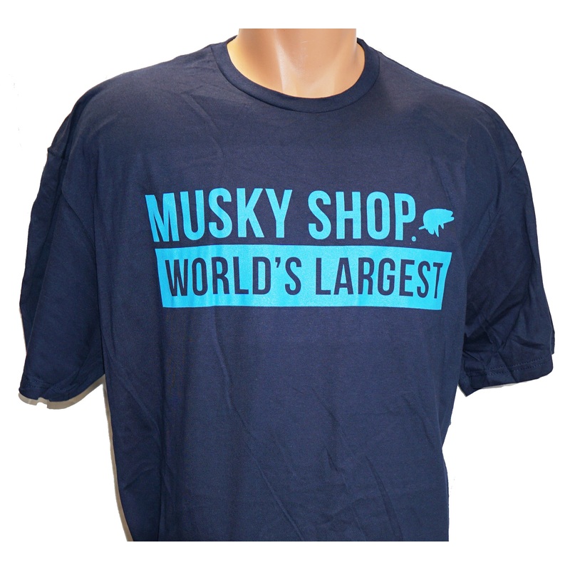 Musky Shop Gildan Cotton Short T-Shirt Navy Blue