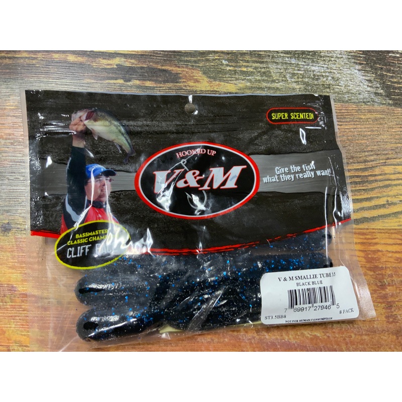 V&M Smallie Tubes 3.5" Black Blue