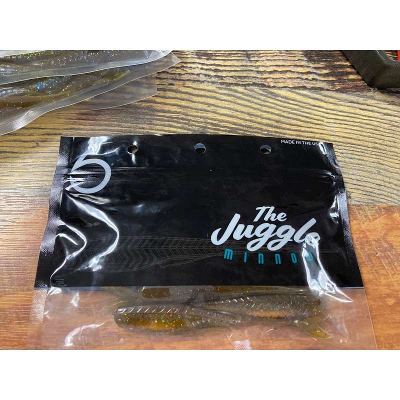 Juggle Minnow 4.0 Green pumpkin Shad