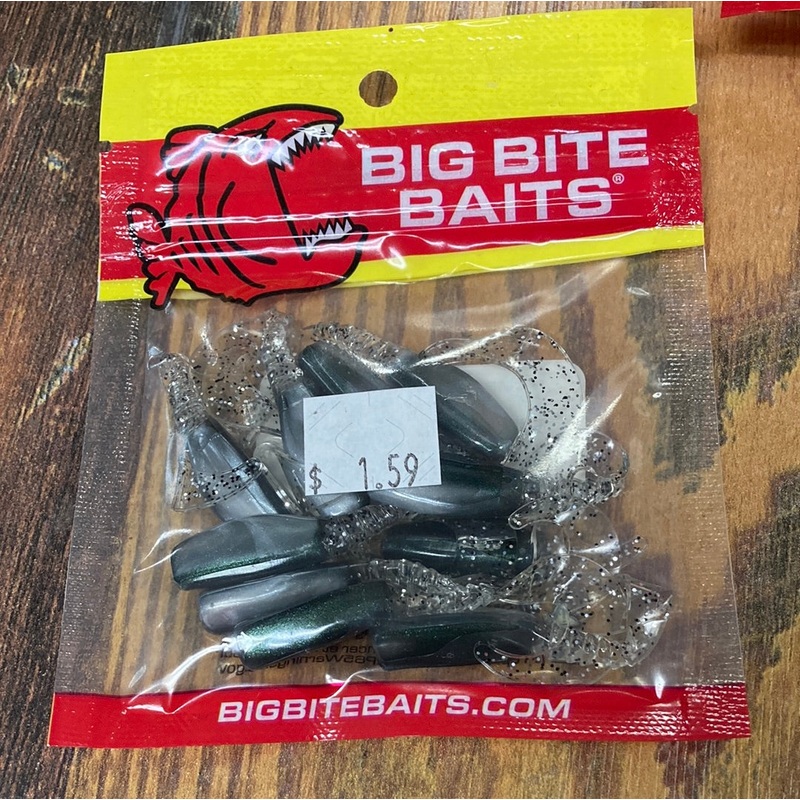 Big Bite Baits 2 Curly Tail CPR Minnr Tennessee Shad