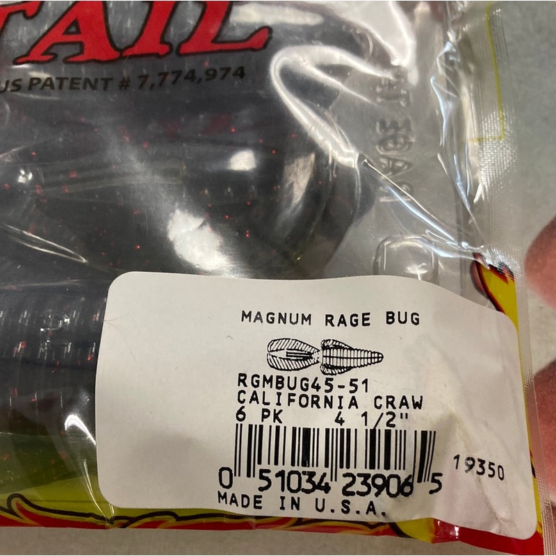 Strike King Rage Tail Magnum Rage Bug 4-1/2" California Craw
