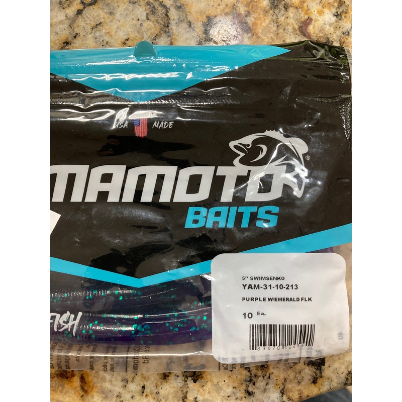 Yamamoto Swim Senko 5" Junebug Purple/Emerald Flake