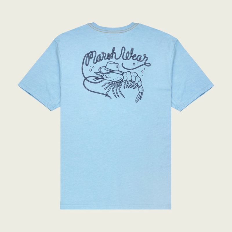 Marsh Wear Western Shrimp T Shirt- Bluesteel Heather