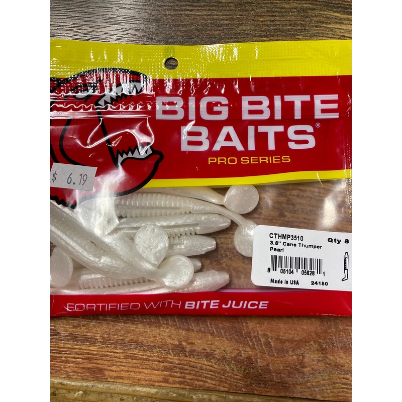 Big Bite Baits Cane Thumper 3.5" Pearl