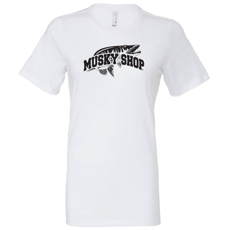 Musky Shop Bella Ladies T-Shirt White-Black Relaxed
