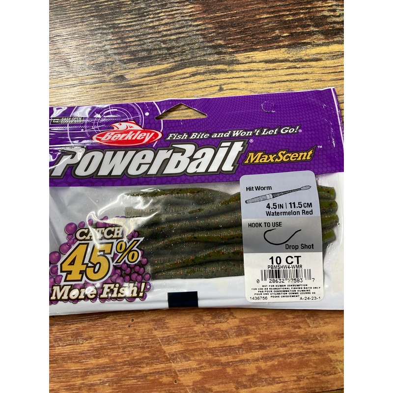 Berkley Max Scent Hit Worm 4.5 Watermelon Red