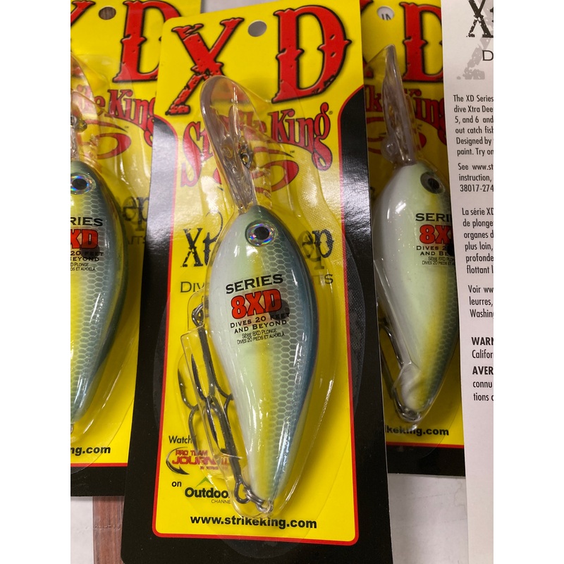 Strike King Pro Model 8XD Chartreuse Sexy Shad