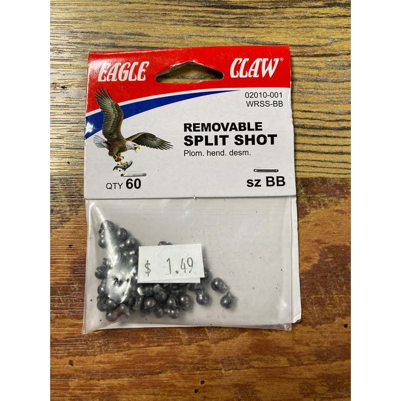 Eagle Claw Removeable Split Shot Size BB