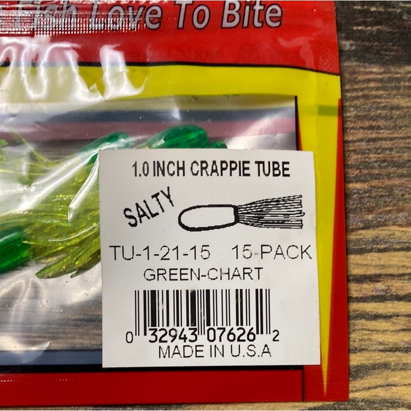 Arkie 1.0 Crappie Tube Green-Chart