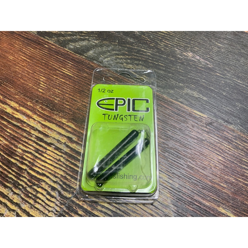 Epic Tungsten Skinny Drop Shot Weight 1/2 oz. Black