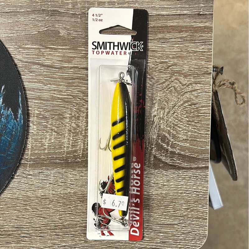 Smithwick Devils Horse 4 1/2" 1/2 oz. Yellow/Black Stripe