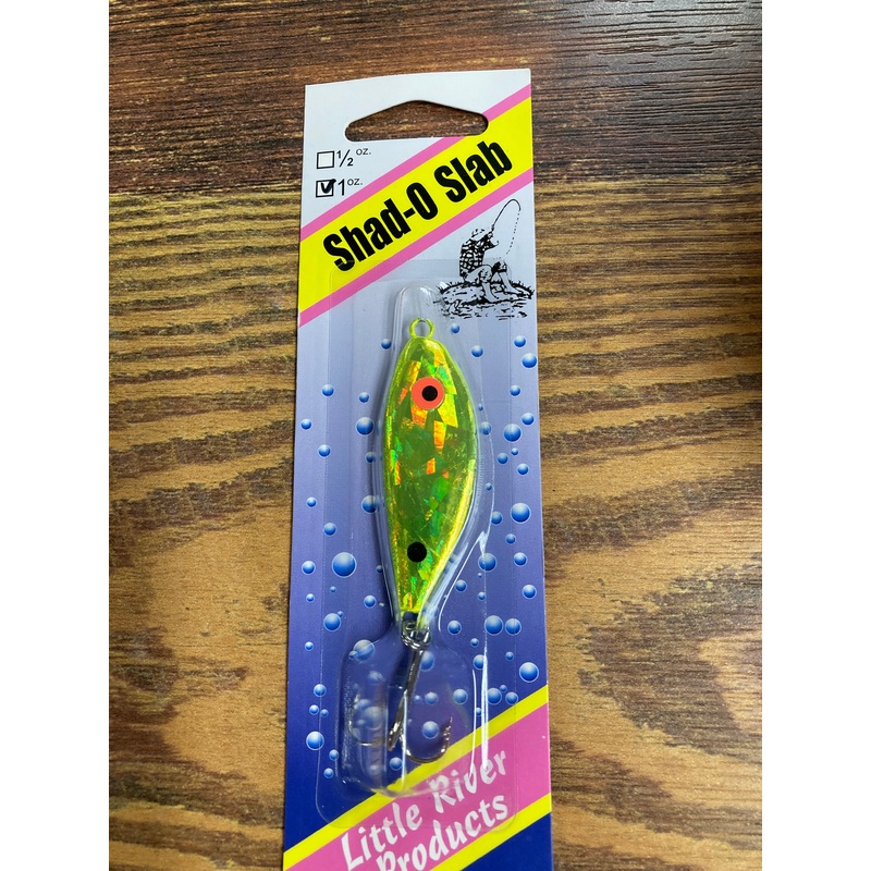 Shad O Slab 1 oz. Chartreuse Prizm