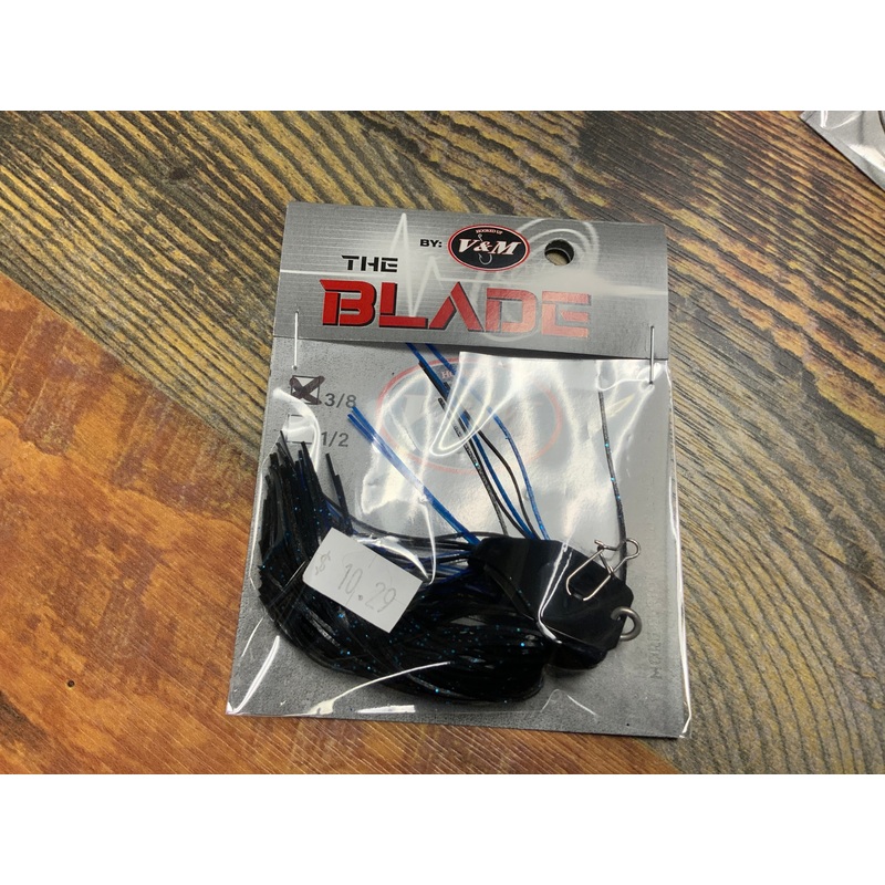 V&M The Blade Jig 3/8 oz. Black Blue