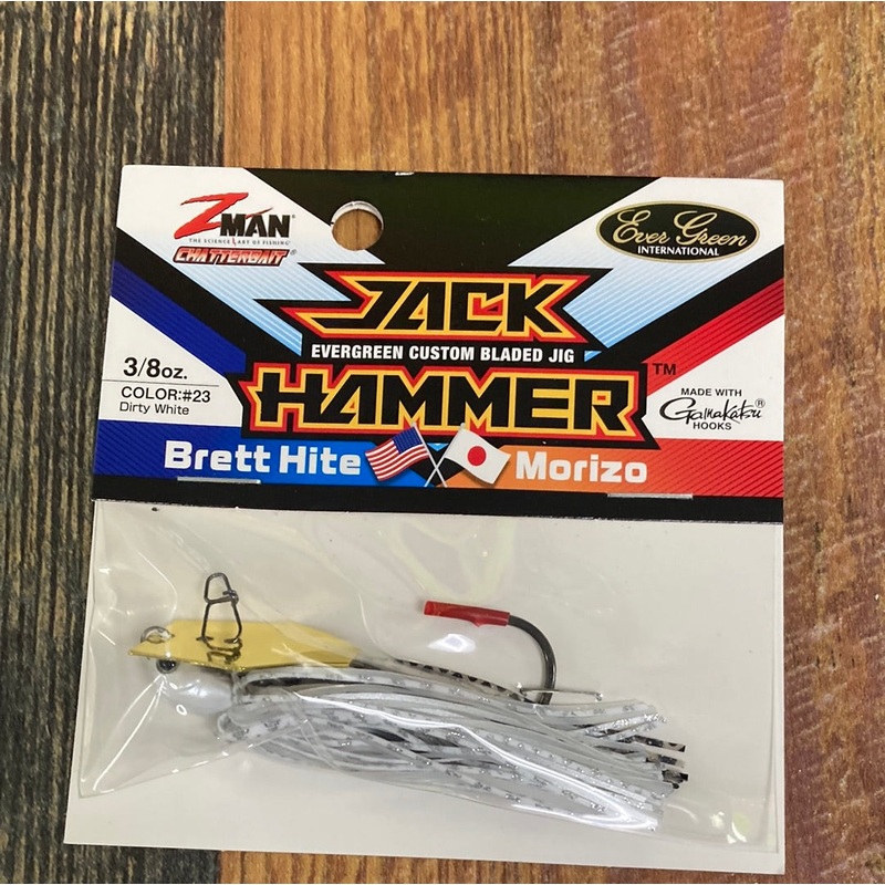 Z man Jack Hammer 3/8 oz Dirty White Chatterbait